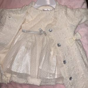 Beautiful Cream Dress and Coat